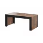 Kavos staliukas Cama Meble MILA 120x60x50 cm Wotan ąžuolo stalviršis, juodas rėmas
