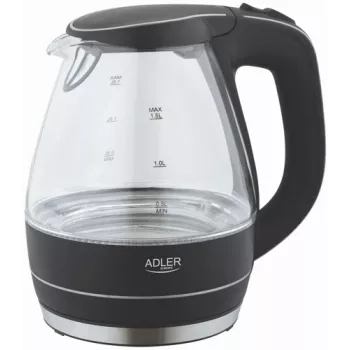 Virdulys | Adler | Virdulys | AD 1224 | Standartinis | 2000 W | 1,5 L | Stiklas | 360° besisukantis pagrindas | Juoda