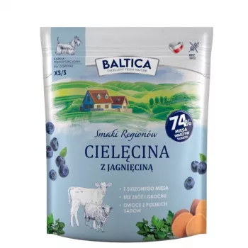 BALTICA regional flavours Small breeds Veal with lamb - sausas šunų maistas - 1kg