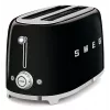 Smeg - TSF02 Skrudintuvas 4 riekėms - Juodas/lakuotas/PxAxG 41x20,8x21,5 cm/6 skrudinimo lygiai/1500 W