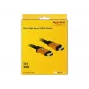 DeLOCK - HDMI kabelis - HDMI (M) į HDMI (M) - 50 cm - triguba izoliacija - juoda, auksinė - 8K palaikymas