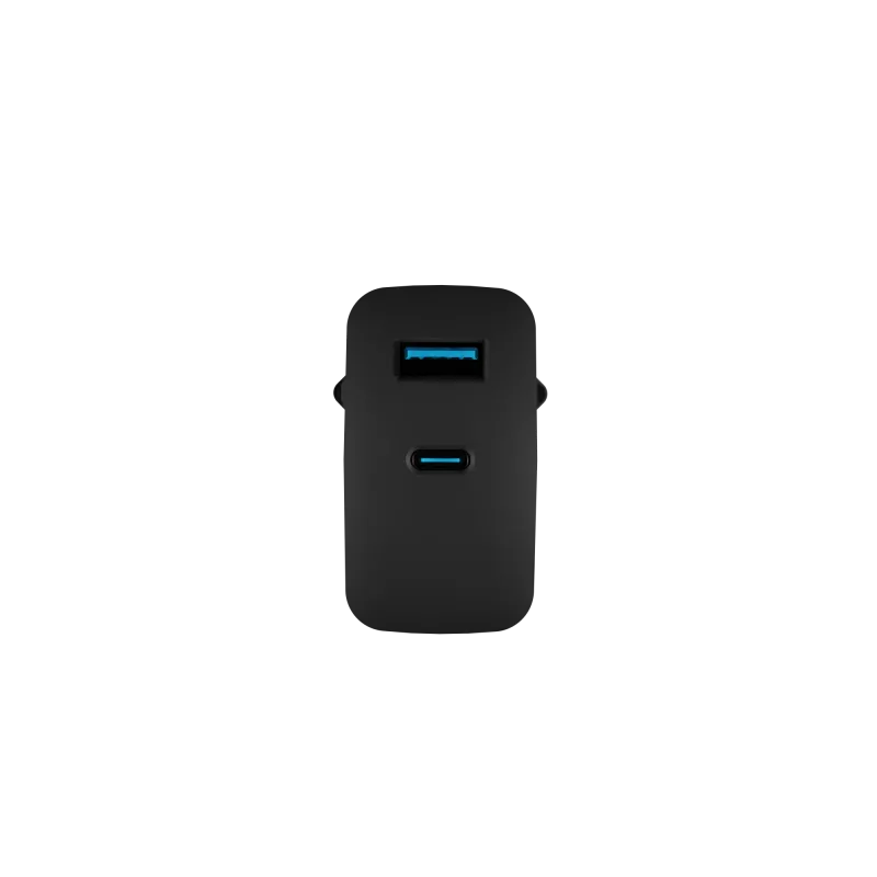 Laidinis mobiliojo įrenginio įkroviklis NATEC NUC-2143, 45 W, USB-C PD 3.0 + USB-A QC 3.0, 110–240 V, juodas