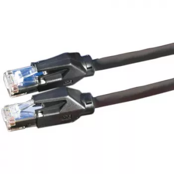 DTWYLER komutacinis kabelis Cat.6 E klasė S/FTP CU 7702 flex LSOH Hirose TM21 juodas 2 m