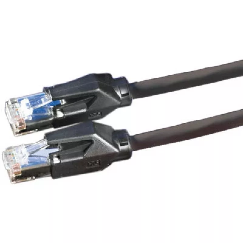 DTWYLER komutacinis kabelis Cat.6 E klasė S/FTP CU 7702 flex LSOH Hirose TM21 juodas 2 m