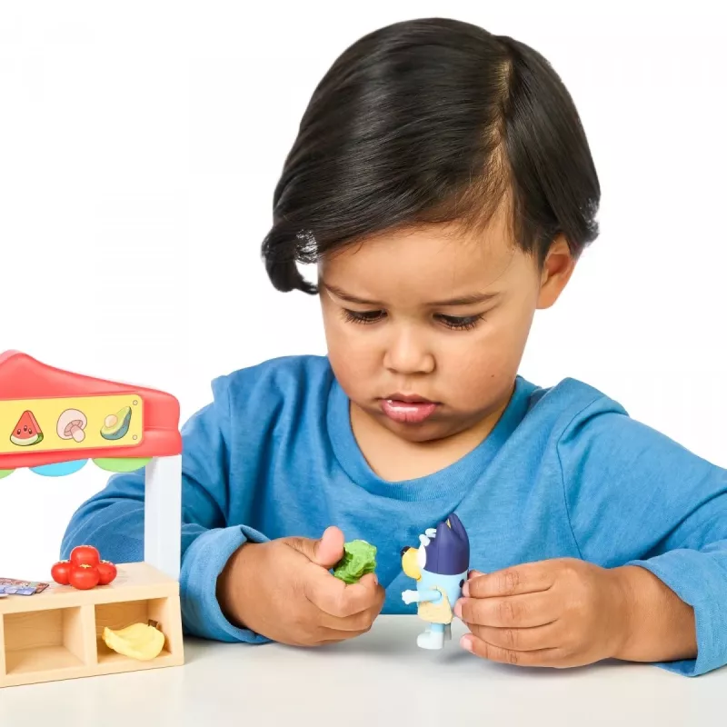 Žaislų figūrėlių rinkinys TMTOYS Mini Bluey Grocery store BLU17555 – mini personažų rinkinys