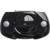 Nešiojamas Bluetooth boombox SENCOR SPT4710B — 20 W bendra galia, Bluetooth 5.3, CD/USB/FM, maitinimas iš baterijų arba elektros tinklo
