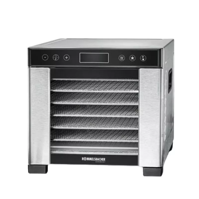 Maisto džiovyklė Rommelsbacher DA 650 600 W nerūdijantis plienas, 0,5 m², 35–75 °C, 7 padėklai