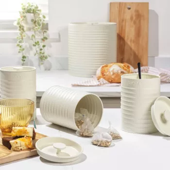 Stalo komplektas Russell Hobbs RH03270CEU7 kreminis 4 dalių — virtuvės stalviršio komplektas, kreminė apdaila