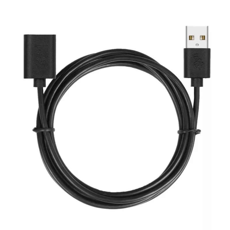 USB AM-AF ilginimo laidas, 1,8 m, juodas