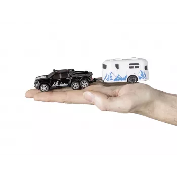 RC automobilis su kemperiu REVELL 23566 — mini nuotoliniu būdu valdomas modelis, maitinamas baterijomis, žaislinė transporto priemonė