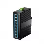 Nevaldomas Gigabit Ethernet PoE komutatorius Cudy IG1008P — 8× Gigabit (10/100/1000), PoE, 48–57V, 20 Gbit/s, 8000 MAC, montuojamas ant sienos, juodas