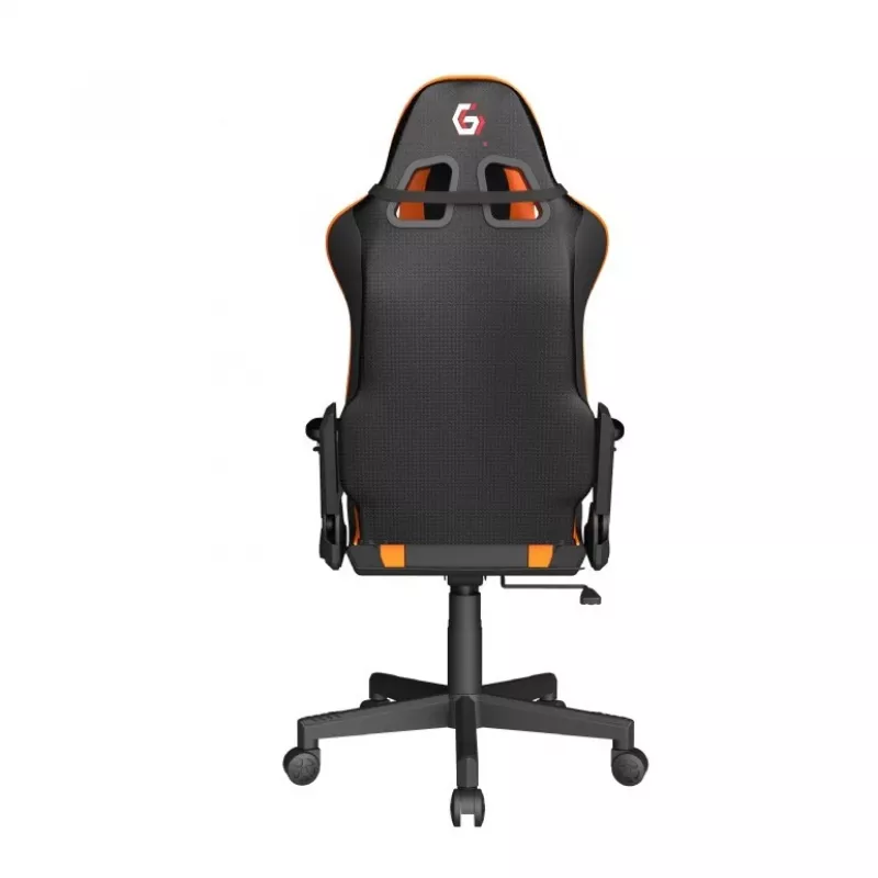 Žaidimų kėdė GEMBIRD GC-SCORPION-04X juodai oranžinė ergonomiško dizaino, reguliuojama sėdynė, aukšta atlošo dalis