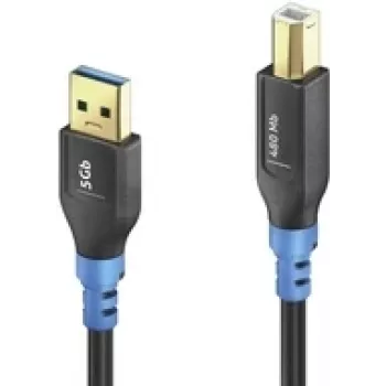 USB laidas PureLink FI-U200-003 USB 2.0 0,3 m USB A USB B juoda mėlyna
