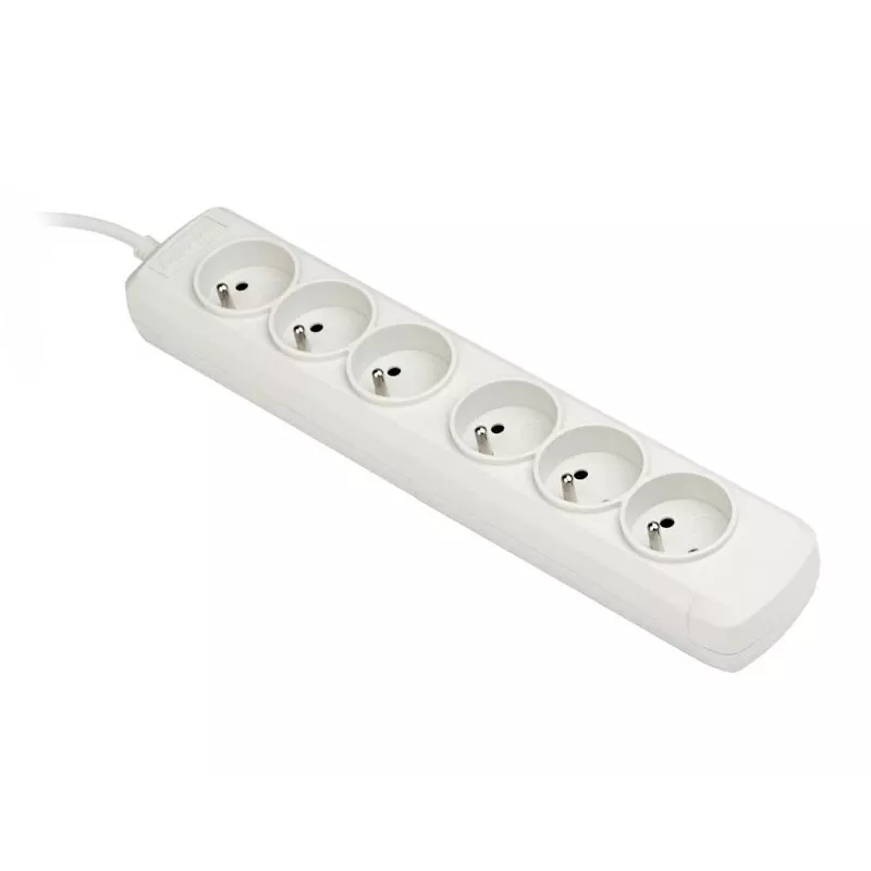 Maitinimo lizdas ActiveJet 6GNU - 3M - S, 6 lizdai, 3 m kabelis, 230 V/50 Hz, 10 A, E tipo kištukas