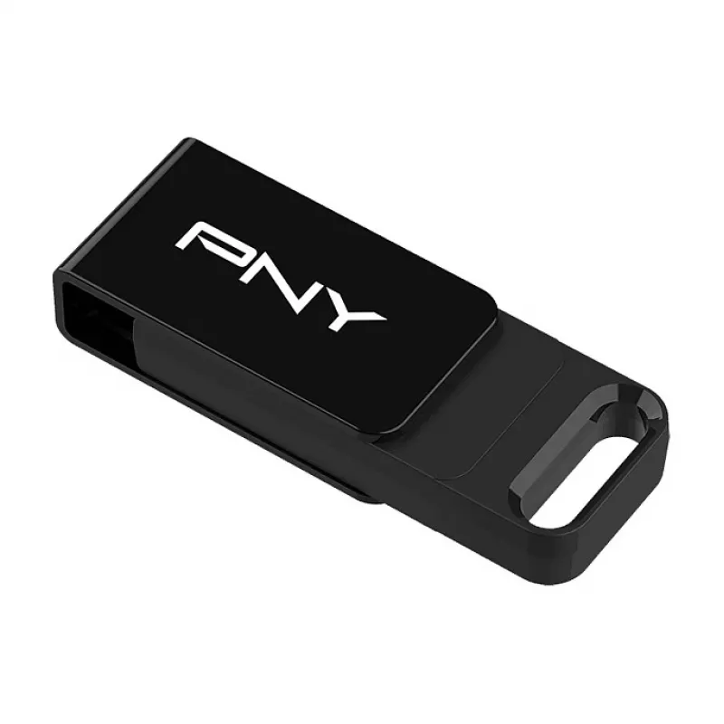 PNY Elite, 128 GB, USB Type-C, 3.2 Gen 1 (3.1 Gen 1), 120 MB/s, Dia, Juoda