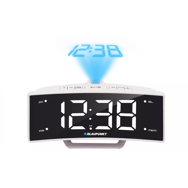 Blaupunkt CRP7WH radijo laikrodis juodai baltas (CRP7WH)