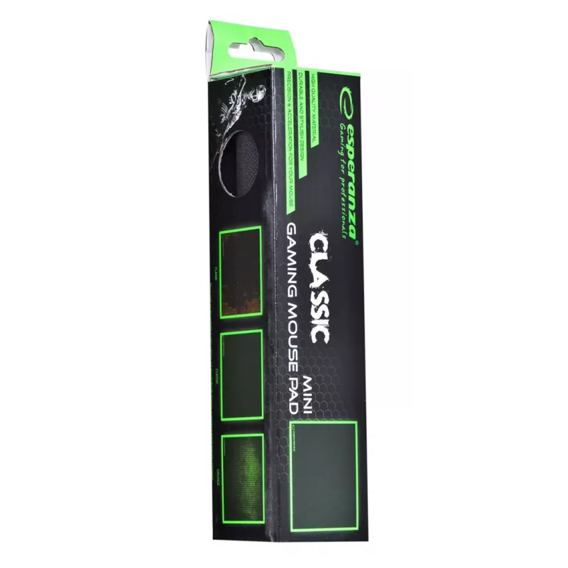 Pelės kilimėlis ESPERANZA EGP101K — žaidimų pelės kilimėlis, 250×200×2 mm, plastikinis, juodas
