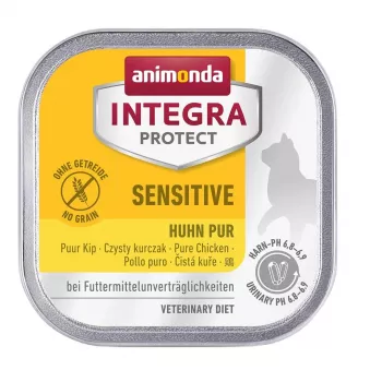 Šlapias kačių maistas Animonda Integra Protect Sensitive Pure Chicken 100 g, be grūdų, be glitimo, suaugusioms katėms, skirtas alergijai palaikyti