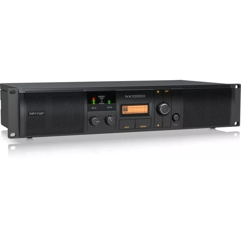 Behringer NX1000D garso stiprintuvas, skirtas pasirodymams/scenai, juodas