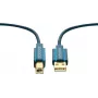ClickTronic 1.8m USB 2.0 A/B m/m 1.8m USB A USB B mėlynas USB laidas (70096)
