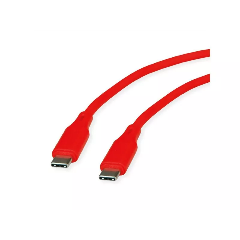 ROLINE USB 2.0 laidas C-C ST/ST silikoninis 60W 1m raudonas - Laidas - Skaitmeninis/Duomenų (11.02.9121)