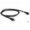 USB laidas DeLOCK 83177 1m Micro-USB B Mini-USB B juodas