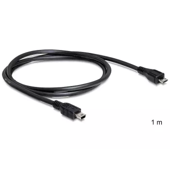 USB laidas DeLOCK 83177 1m Micro-USB B Mini-USB B juodas