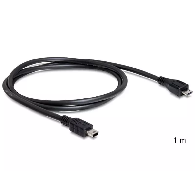 USB laidas DeLOCK 83177 1m Micro-USB B Mini-USB B juodas