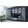 Cama Vitrininė spintelė VIGO '180' 180/40/30 baltas/pilkas blizgus