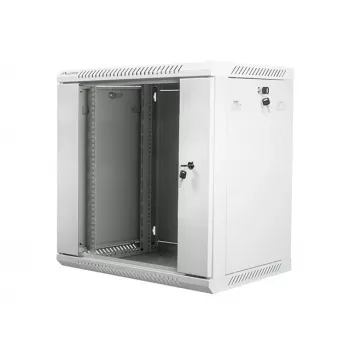 Prie sienos montuojamas tinklo stovas LANBERG WF01-6412-10S, 12U, 19 colių, 600×450×640 mm, IP20, 60 kg