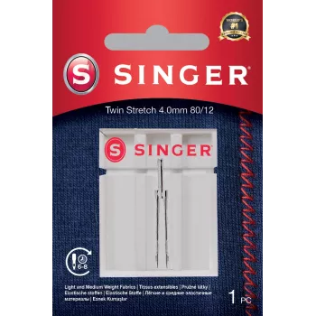 „Singer“ dviguba tempiama adata, dekoratyvinė, 4,0 80/12, 1 vnt.