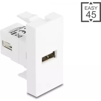 USB 2.0 Type-A į Type-A kabelio adapteris, DELOCK 90908, ekranuotas, USB 2.0