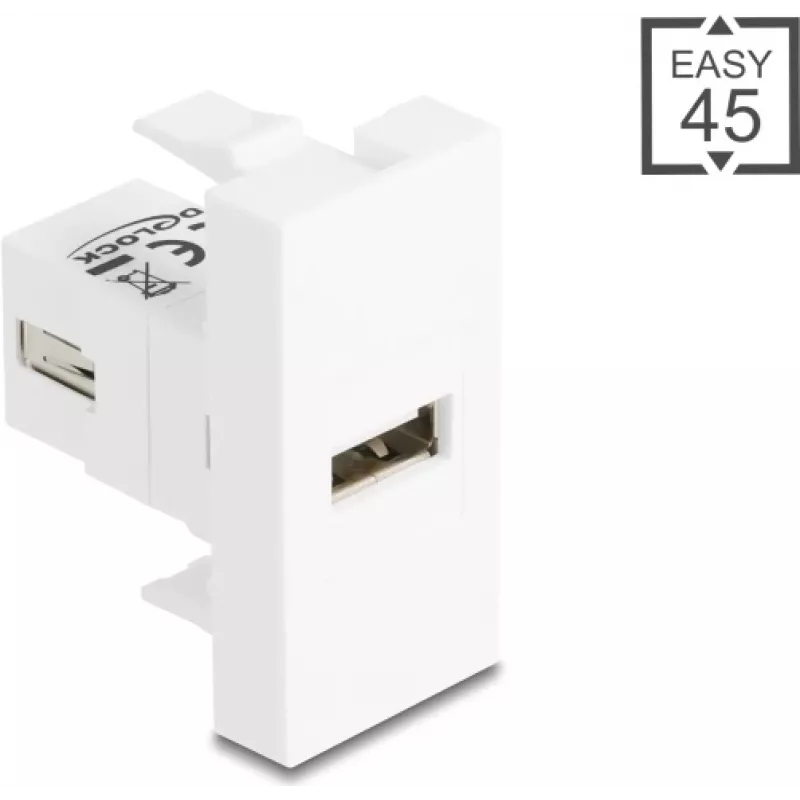 USB 2.0 Type-A į Type-A kabelio adapteris, DELOCK 90908, ekranuotas, USB 2.0