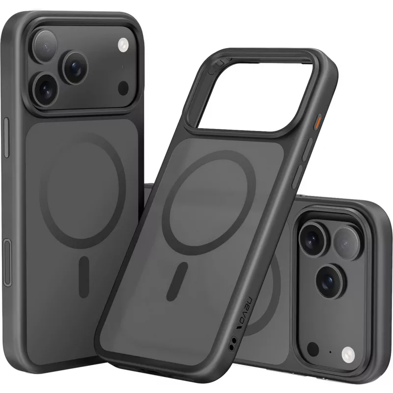 StyleShell INVISIO, Telefono dėklas Juodas, iPhone 17 Pro Max, suderinamas su MagSafe