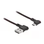 USB kabelis DeLOCK EASY-USB 2.0 Type-A į Micro-B, kištukas, 2 m, juodas