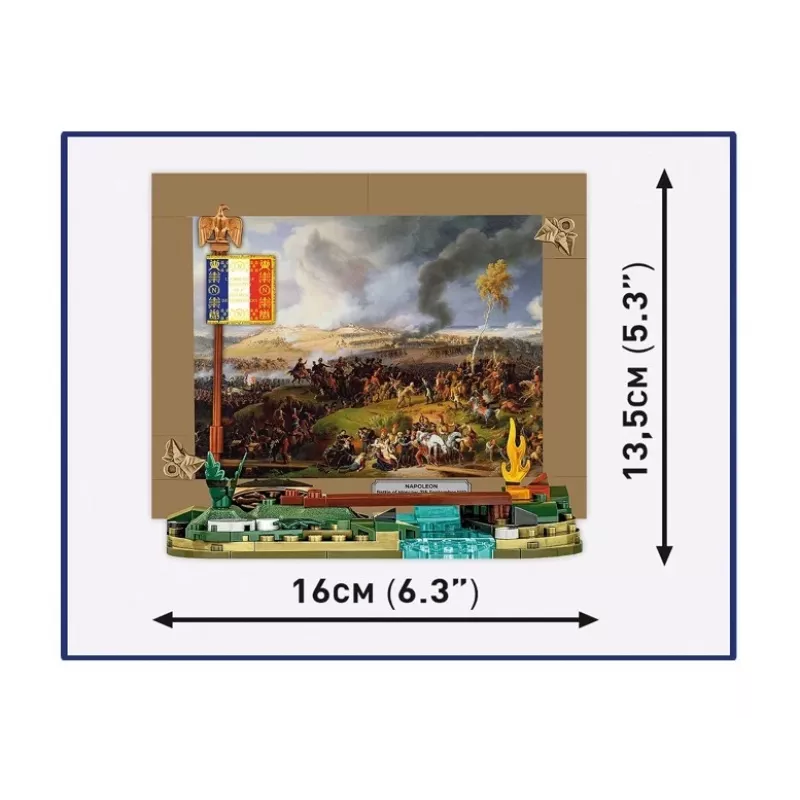 Konstruktorius Cobi Napoleono Maskvos mūšis 145 dalių modelio rinkinys istorinė diorama