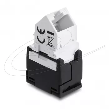 DELOCK Keystone modulis RJ45 lizdas LSA Cat.6 45° kampuotas neekranuotas juodas