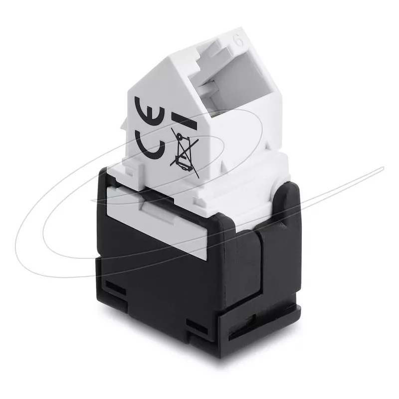 DELOCK Keystone modulis RJ45 lizdas LSA Cat.6 45° kampuotas neekranuotas juodas