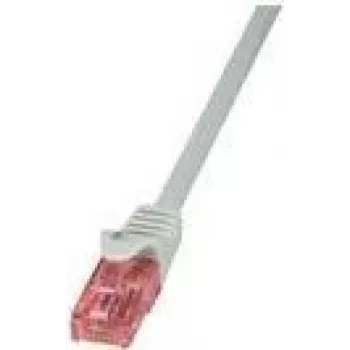 LogiLink CQ2052U RJ45 tinklo kabelis, jungiamasis kabelis CAT 6 U/UTP 2,00 m pilkas, nedegus, su užraktu
