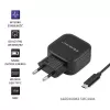 Qoltec 50188 mobiliojo įrenginio įkroviklis Nešiojamam kompiuteriui, Išmaniajam telefonui, Išmaniajam laikrodžiui, Planšetei, Telefonui, Universalus Juodas AC, DC Patalpoms