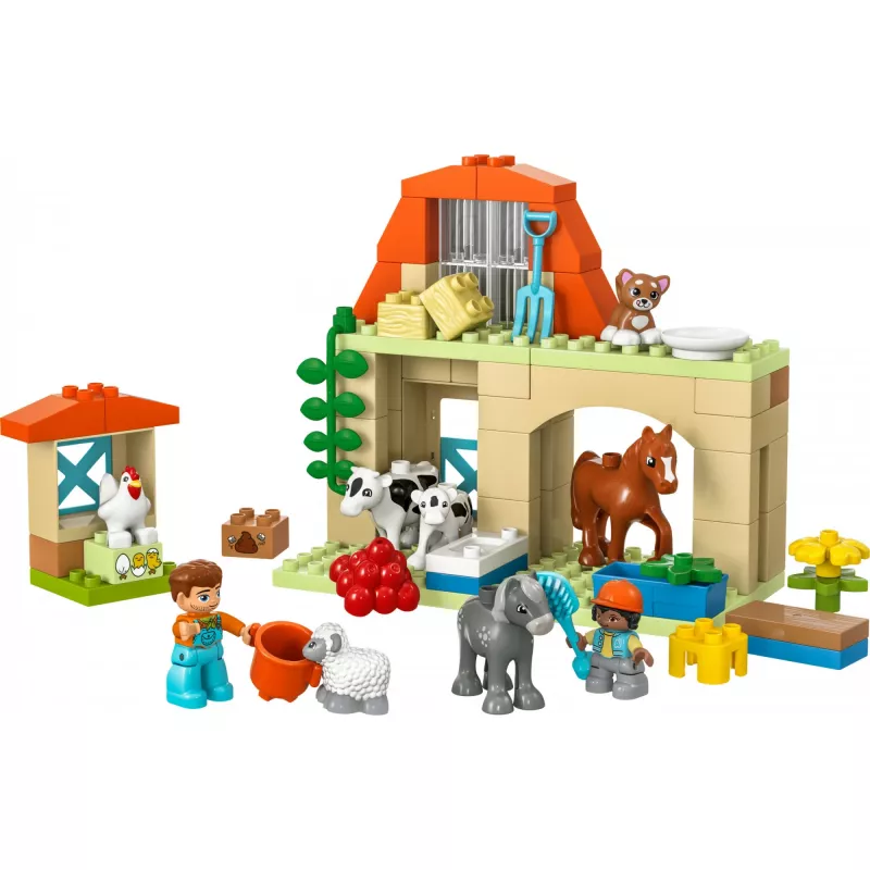 Konstruktorius LEGO DUPLO Farm Animal Care rinkinys 10416 — 74 dalys, 2 minifigūrėlės, amžius 2+
