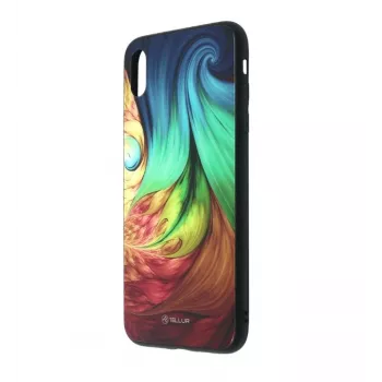 Ekrano apsauginė plėvelė Tellur Cover Glass print, skirta iPhone XS Max — margintas grūdintas stiklas