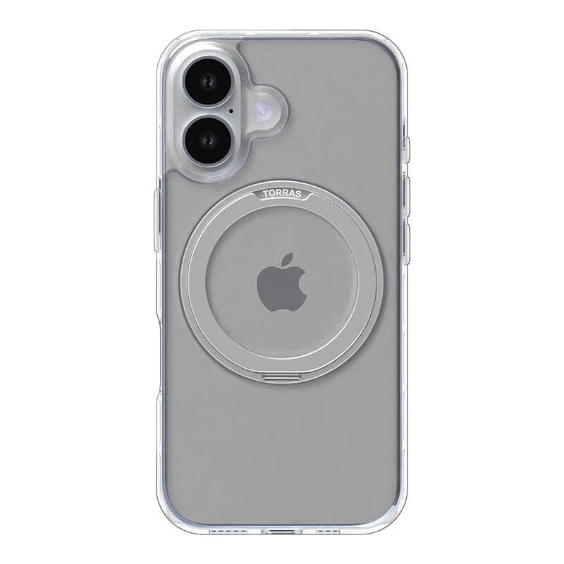 Apsauginis dėklas Torras Ostand Pro, skirtas iPhone 16 Plus, permatomas, plonas, TPU/PC