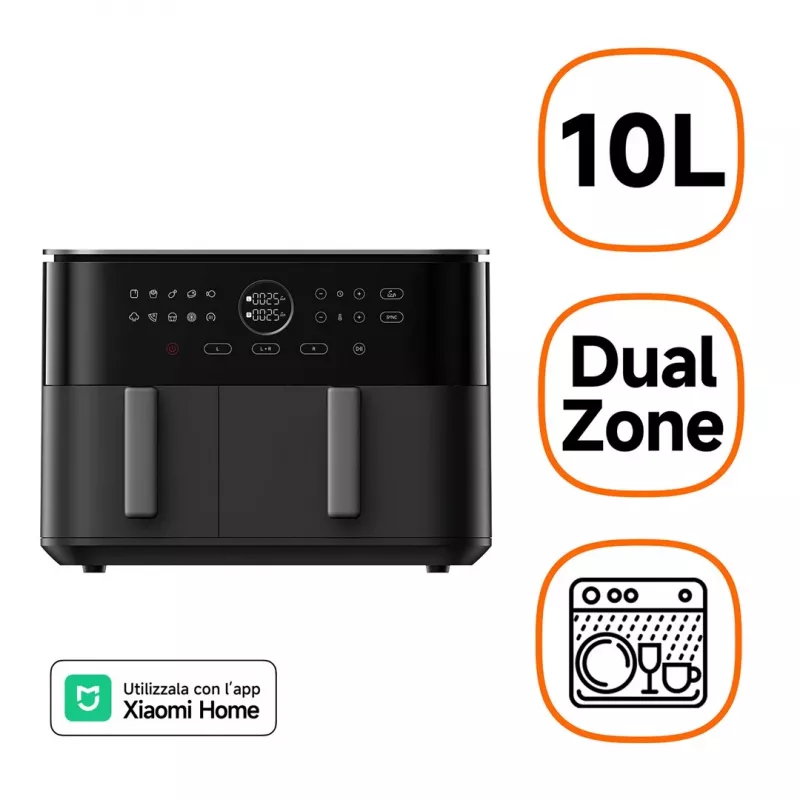 Xiaomi Dual Zone EAN Oro gruzdintuvė 10 L 2700 W bendra galia juoda