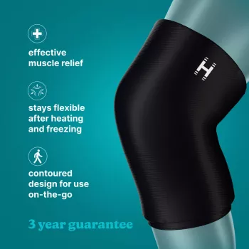 Kelių skausmo šilumos ir šalčio terapijos įvyniojimas HoMedics SR-GE800 — daugkartinis karšto/šalto kompresas kelių skausmui malšinti