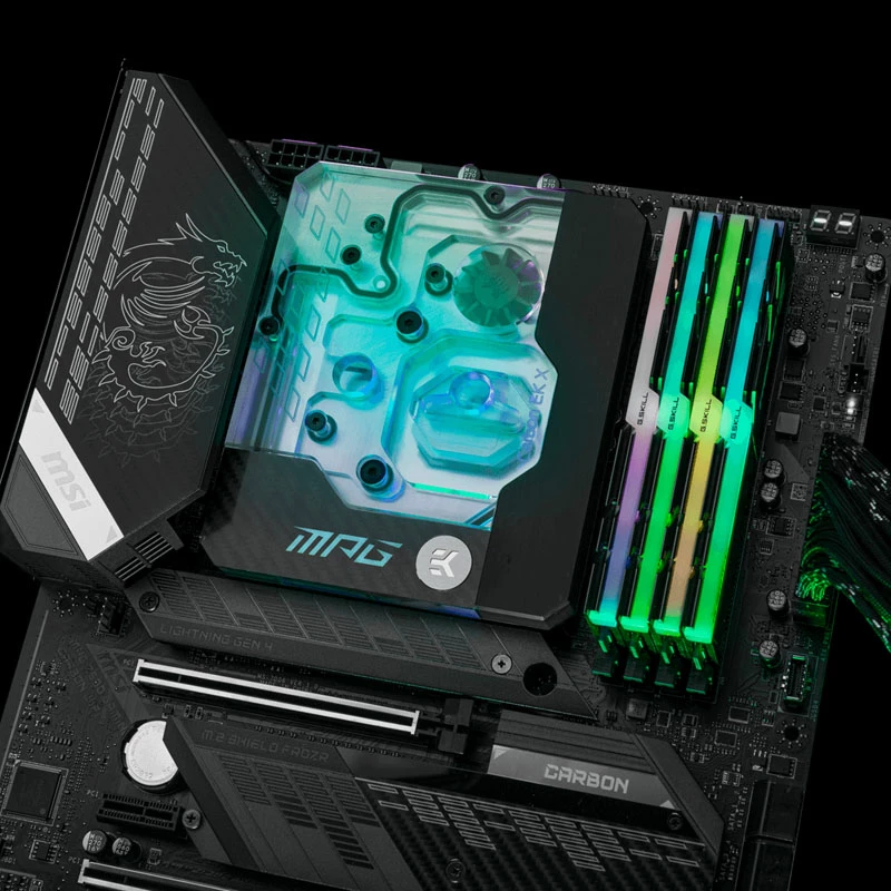 Vandens blokas EK Water Blocks 3831109892343 akrilas žalvaris juoda sidabrinė