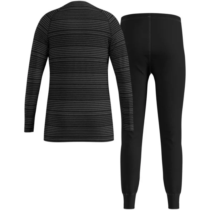 Odlo Set long ACTIVE WARM ECO SET vaikiškų apatinių rinkinys, 140 cm dydžio, juoda ir pilka