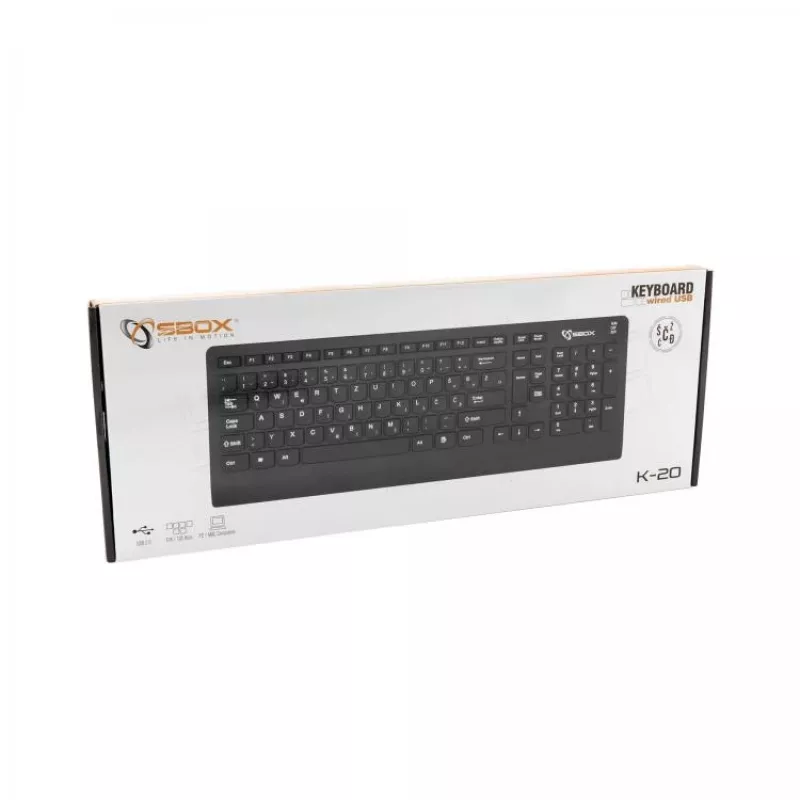 Sbox klaviatūra laidinė USB K-20