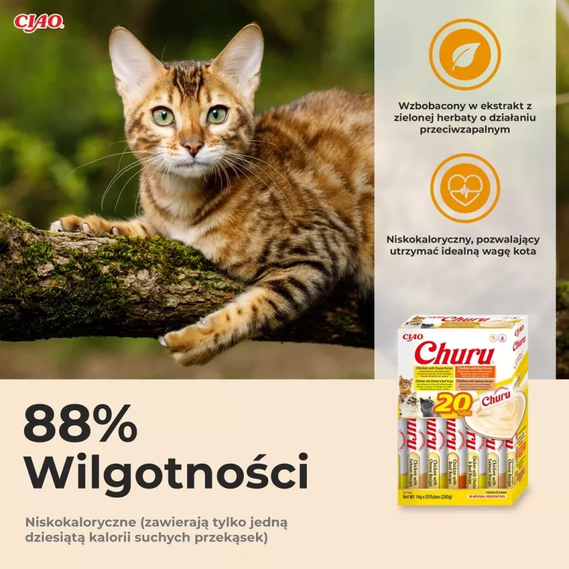 Kačių skanėstai INABA Churu Variety Box — Vištiena ir jautiena, 20 x 14 g tūbelės
