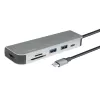 LogiLink UA0343 USB-C daugiafunkcis šakotuvas, aliuminis, USB 3.2 2-os kartos, įvairių